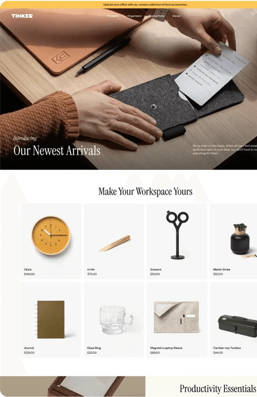 Workspace essentials theme